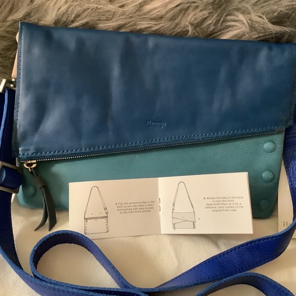 Sold Hammitt Dillon Sixth Way Leather 2ToneBlue - Picture 13 of 13